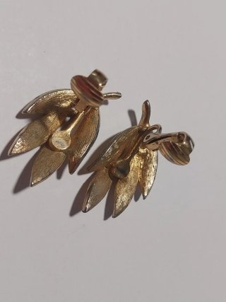 Conjunto Broche y Pendientes Vintage Hojas