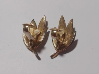 Conjunto Broche y Pendientes Vintage Hojas