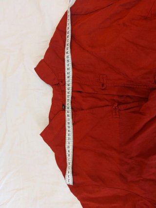 Camicia rossa stile tang oversize