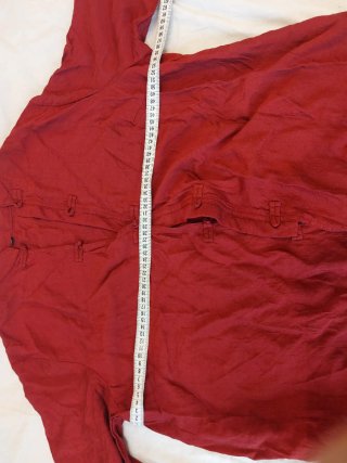 Camicia rossa stile tang oversize