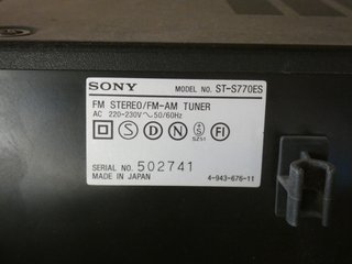 Sony ST-S770ES Sintonizador Digital Tuner
