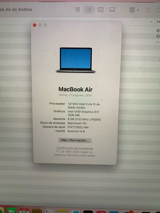 Macbook Air 2019 Plata