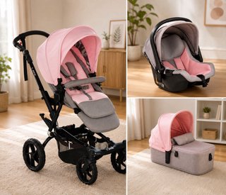 Carrozza Jané 2018 Seggiolino + Capanno Rosa/Grigio