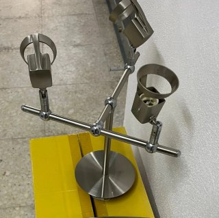 Lámpara de mesa 3 focos cromada
