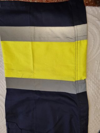 Pantalón de trabajo azul y amarillo