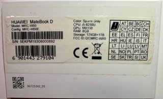 Huawei Matebook D MRC-W50 Gris