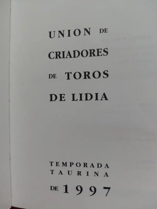 Libro Unión de Criadores de Toros de Lidia