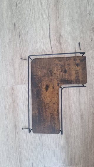 Estanterías esquina madera y metal