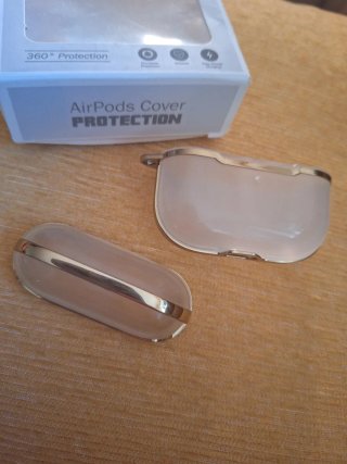 Funda AirPods Pro Oro y Blanco