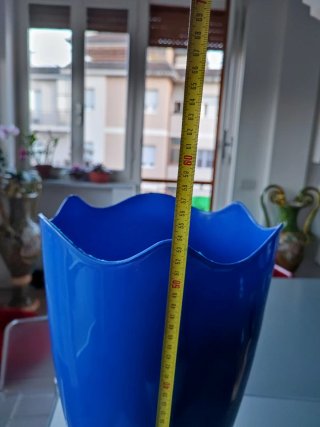 Portaombrelli blu e grigio in plastica