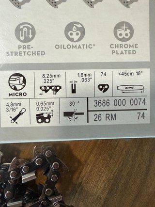 3 Cadenas Stihl 325 74 eslabones espada 45cm