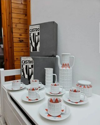 Juego de café Castro porcelana sargadelos