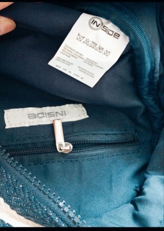Mochila rayas azules y blancas