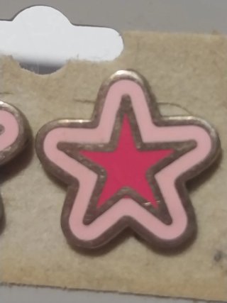 Pendientes Plata Estrella Rosa
