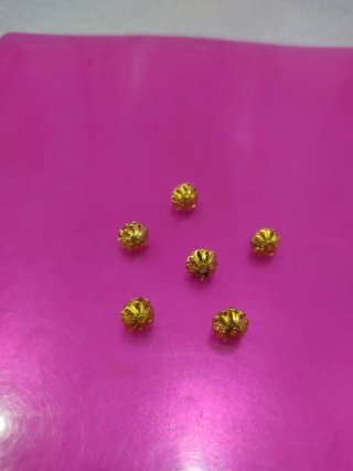 6 Botones Chaleco Fallero Dorados