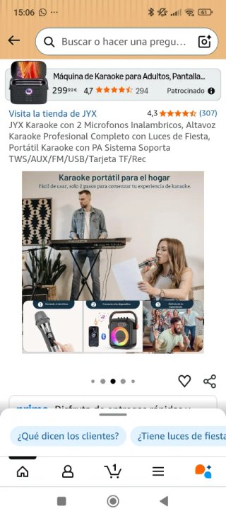 Máquina Karaoke JYX con 2 Micrófonos