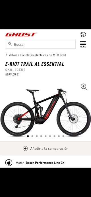 Ebike ghost e riot Nueva! Con Extender bosch 500mh