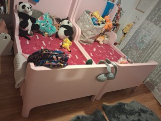 Cama Extensible IKEA BUSUNGE Rosa