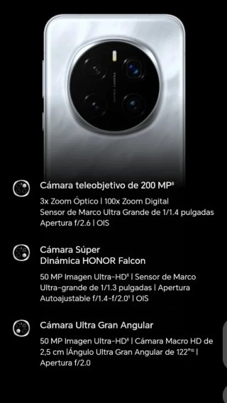 Honor Magic 7 Pro 12/512GB Gris Lunar