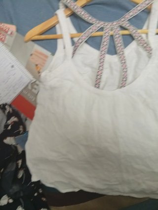 Top blanco estilo tank top talla única