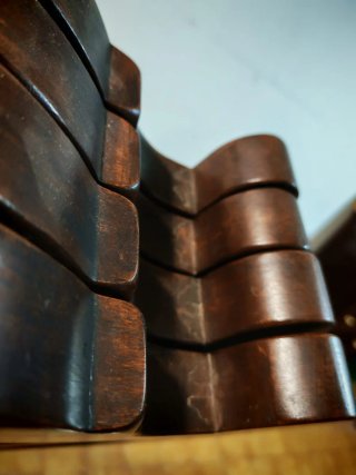Biombo Madera Maciza Alta Ebanistería 4 Hojas