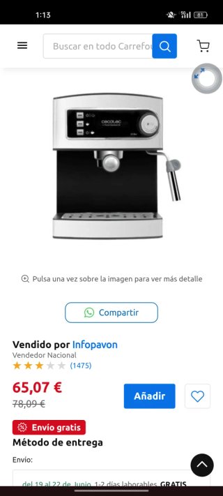 Cafetera Cecotec Power Espresso 20