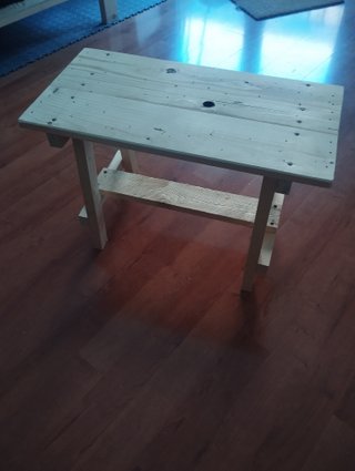 Banco/mesita madera reciclada