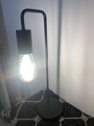 Lámpara de mesa moderna metal cristal