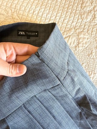 Falda pantalón Zara cuadros gris mujer