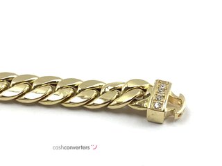 pulsera oro 18k con piedra con circonita