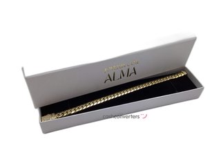 pulsera oro 18k con piedra con circonita