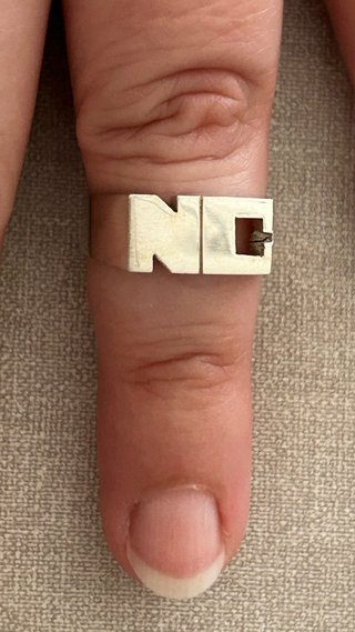 Anillo Plata Iniciales NC