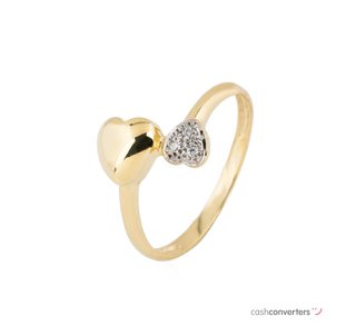 anillo oro 18k con piedra con circonita