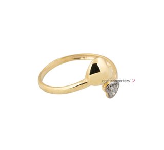 anillo oro 18k con piedra con circonita