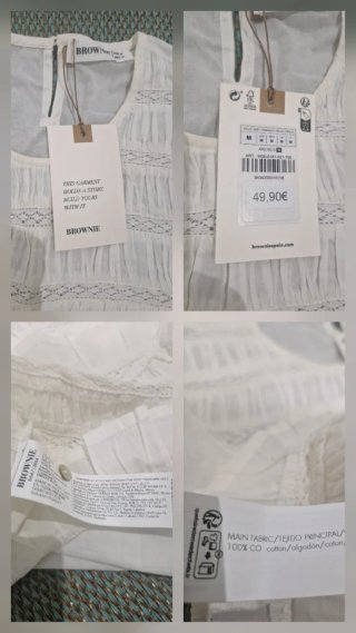 Blusa Brownie Blanca