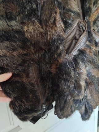 Chaqueta Pelo Marrón y Negro