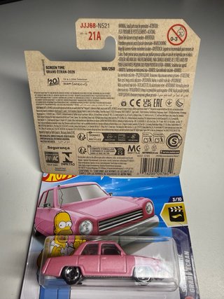 Hot Wheels Los Simpsons Family Car rosa