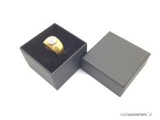 anillo oro 18k con piedra con circonita