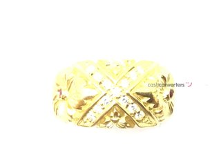 anillo oro 18k con piedra con circonita