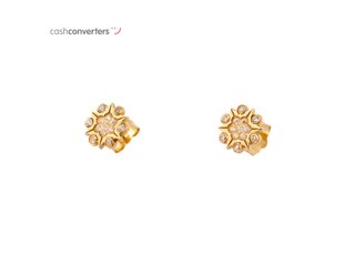 pendientes oro 18k con piedra