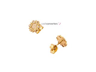 pendientes oro 18k con piedra