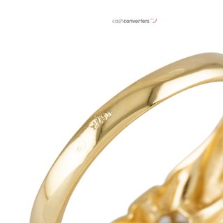 anillo oro 18k con piedra con circonita