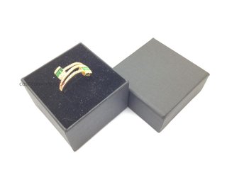 sortija oro 18k con piedra con circonita