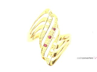 anillo oro 18k con piedra con circonita