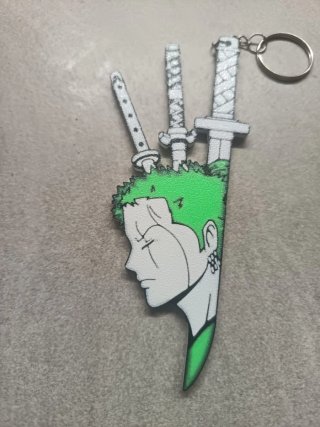 Portachiavi Zoro One Piece con spade
