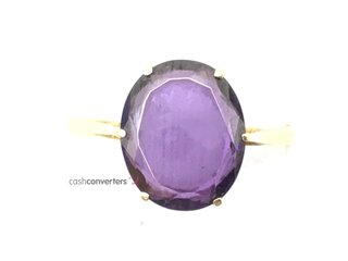 anillo oro 18k con piedra con circonita