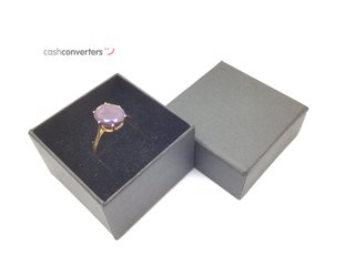anillo oro 18k con piedra con circonita