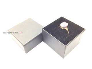 anillo oro 18k con piedra con circonita