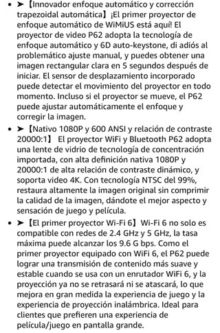 Proyector Wimius P62