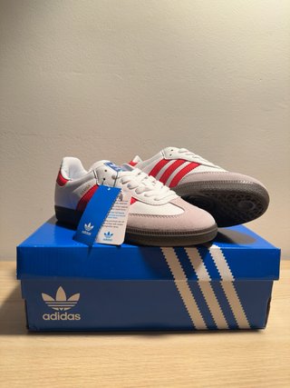 Adidas Samba OG Blancas/Rojas Talla 38 Nuevas